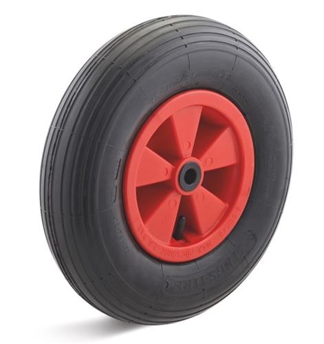 Torwegge pneumatisk dækhjul 400mm lrk plast rød
