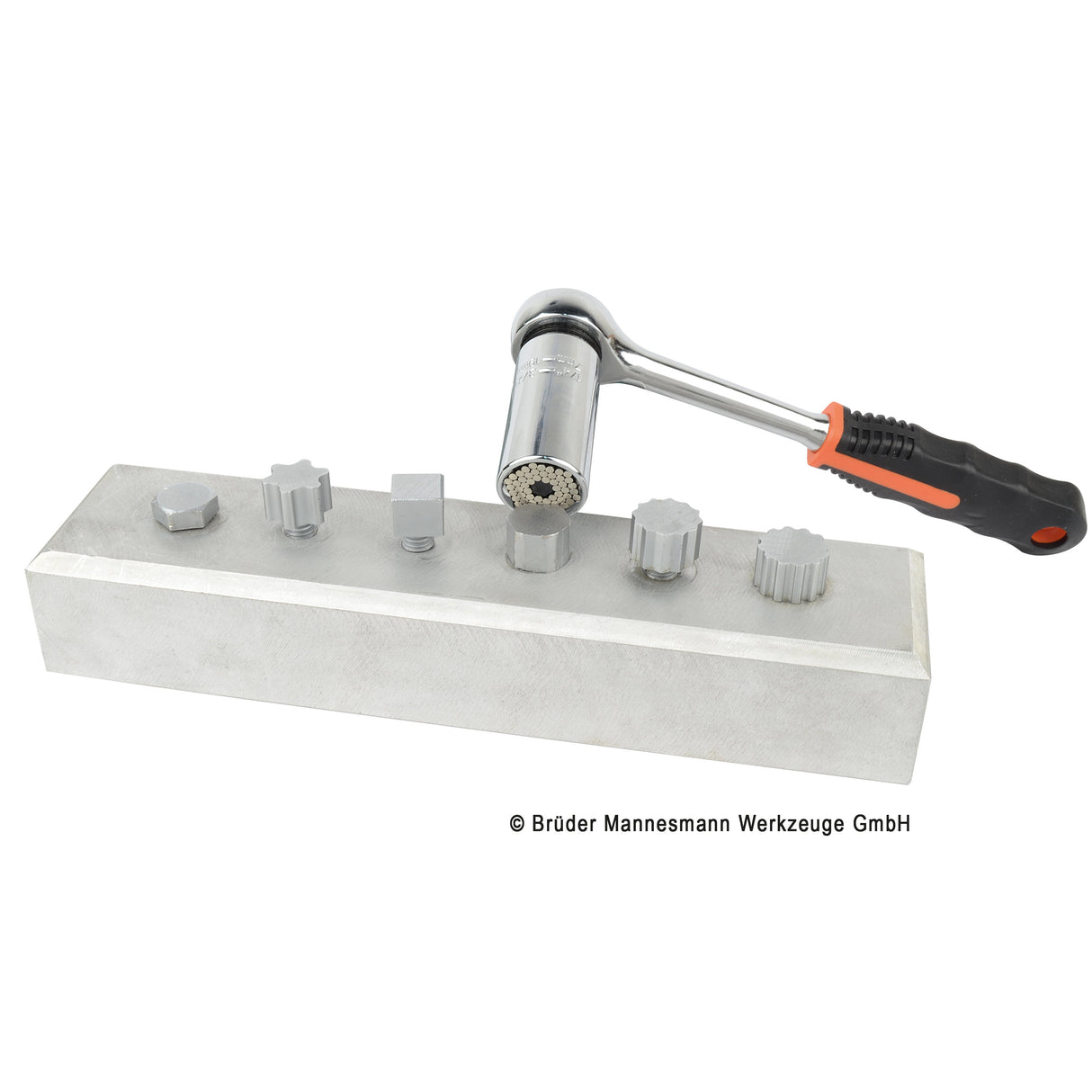 Brüder Mannesmann topnøgle 7-19mm med 3 8 skralde (hobby) - 00190
