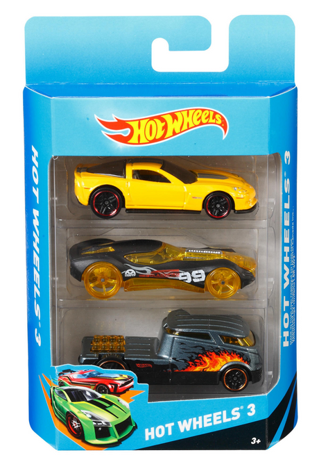 Hot wheels diecast 3-pack bilsæt