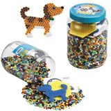 Hama jern på perler sat i potte 7000 stk blå