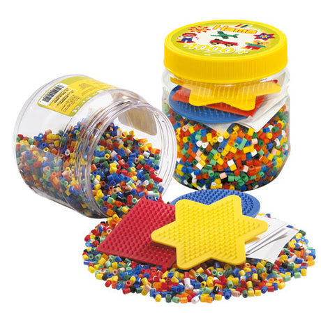 Hama strygeperler i tons 4000 stk + 3 bundplader