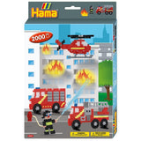 Hama strygeperlesæt 'brandvæsen' - 2000 flerfarvede perler