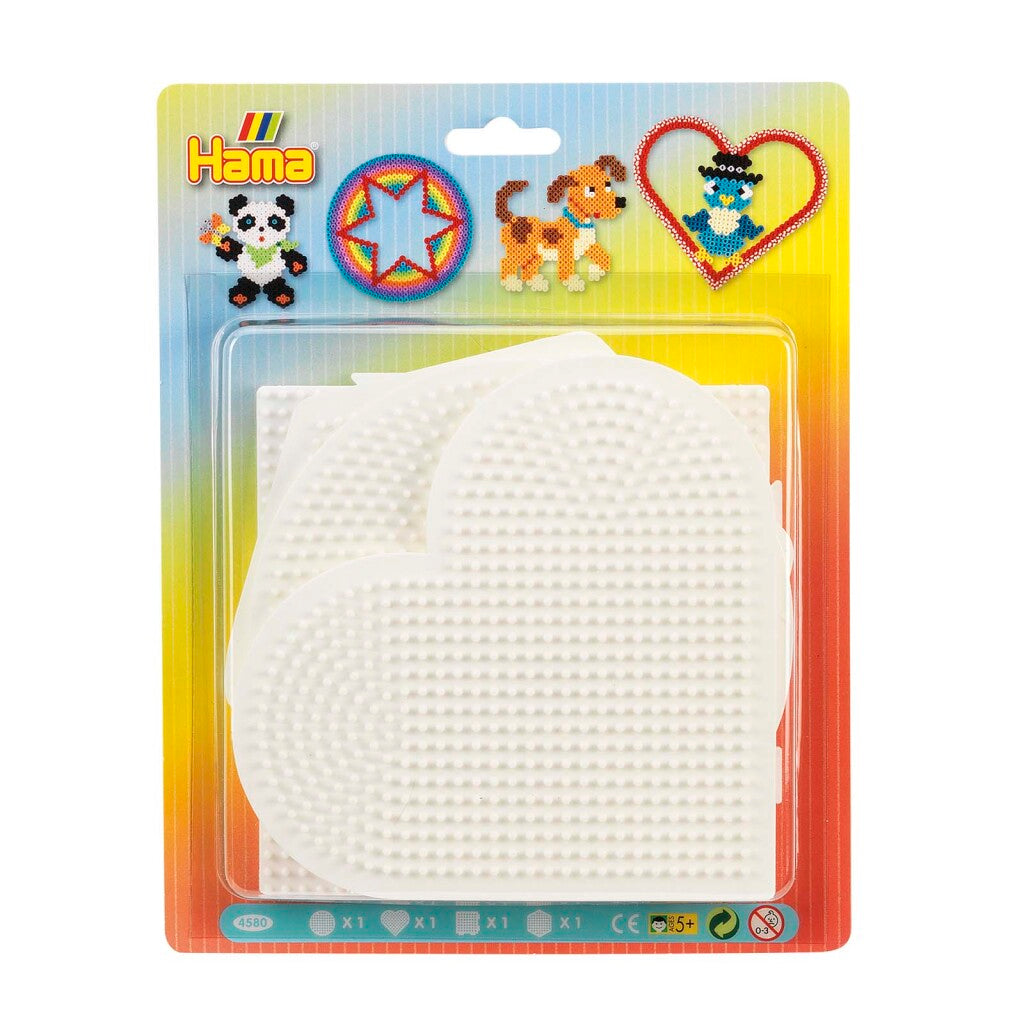 Hama strygeperler jordplader 4 stk hvide