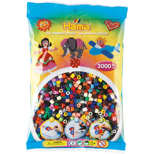 Hama strygeperler 3000 stk assorterede farver