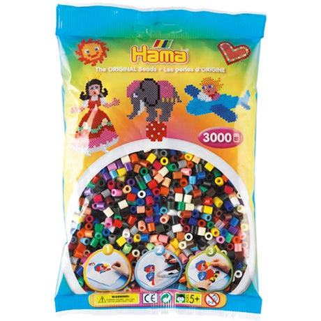 Hama strygeperler 3000 stk assorterede farver