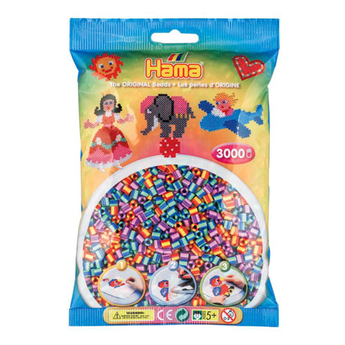 Hama strygeperler 3000 2 farvede blandet