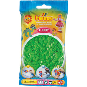 Hama strijkkralen 1000 stuks groen fluor