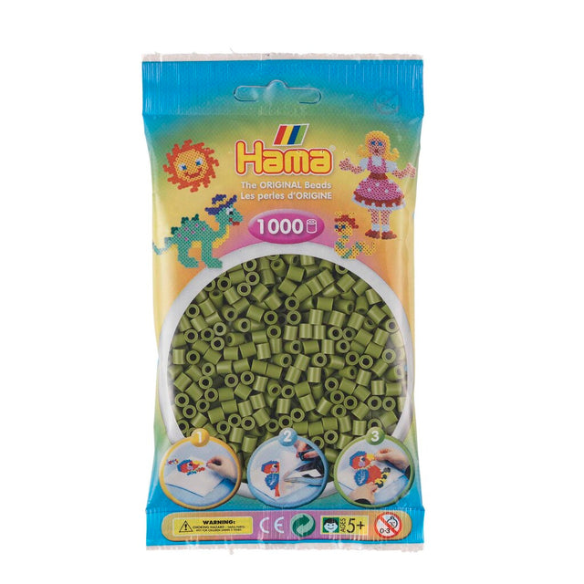 Hama Iron perles 1000 stykker olivengrøn