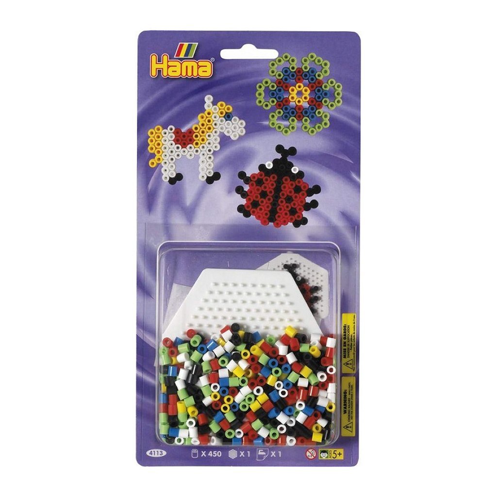 Hama strygeperler hestemariehøne blomst 450 stk