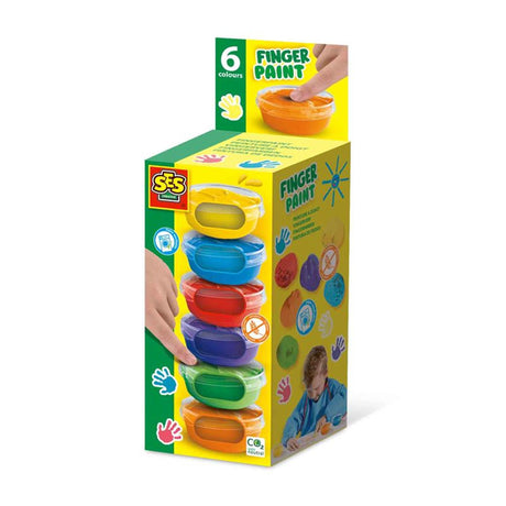 Ses fingermaling 6 farver x 45ml