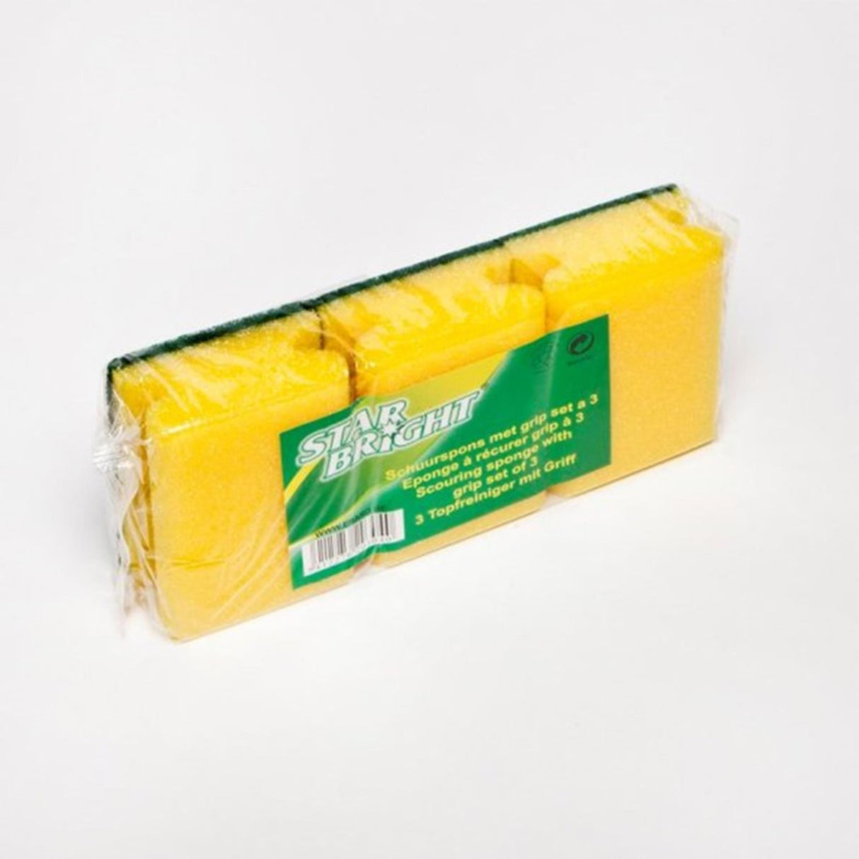 Starbright skuresvamp med greb 9x7x4,5cm 3 stk