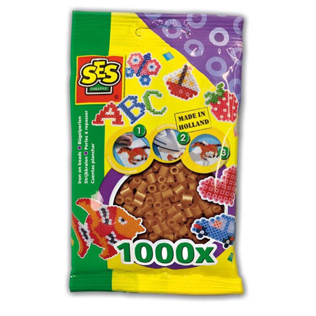 Ses strygeperler brune 1000 stk.