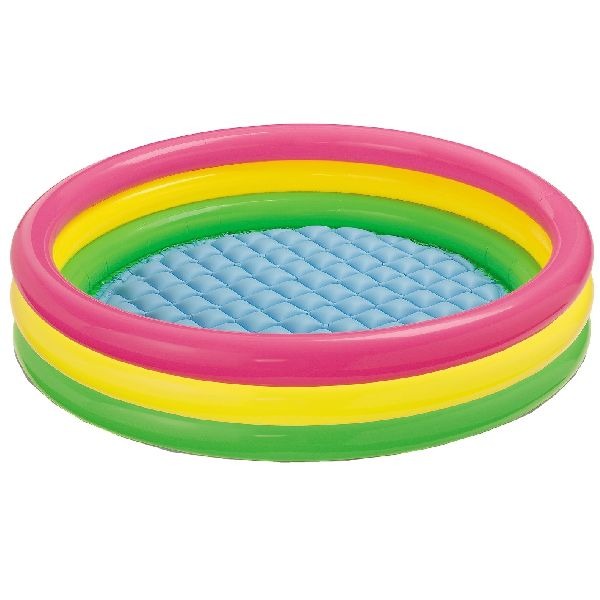 Intex sunset glow børnepool + oppustelig bund 147x33cm