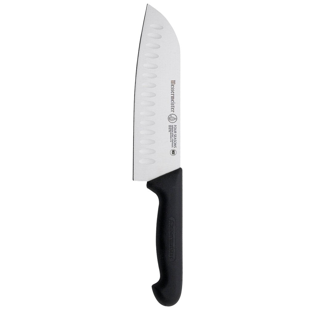 Messermeister four seasons santoku kniv 18 cm rustfrit stål sort