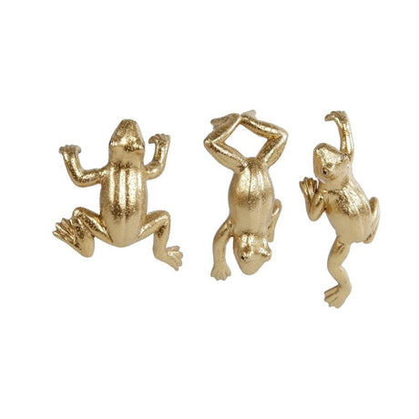 Cozydecor statue frø polystone 6,5x8cm guld