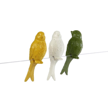 Hyggelig dekoreret statue af siddende fugl 4x3x7cm