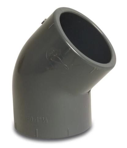 PVC knæ 32mm 45° 16 bar kiwa