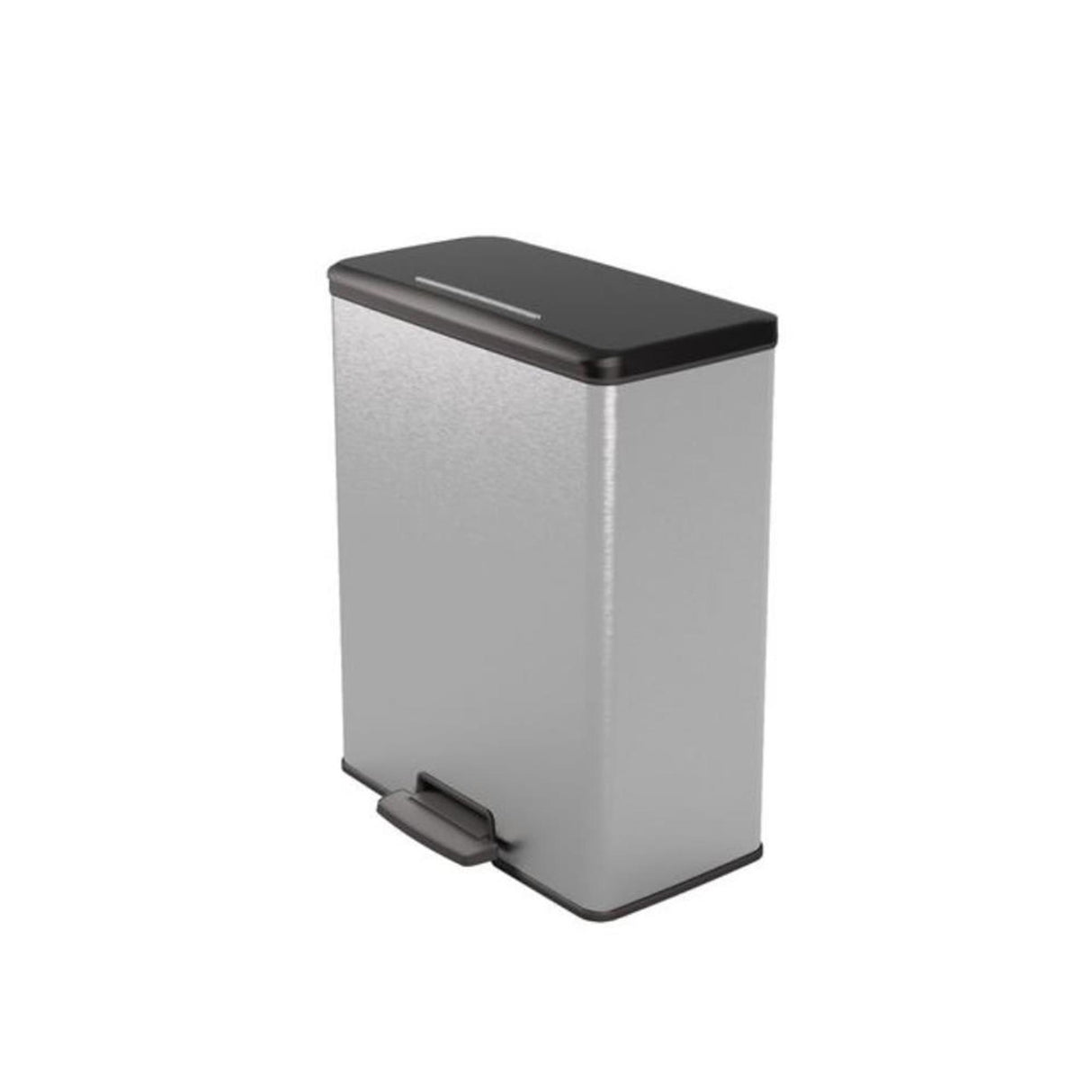 Curver deco bin duo pedalspand 26l+26l sølv metallic