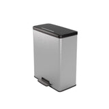 Curver deco bin duo pedalspand 26l+26l sølv metallic