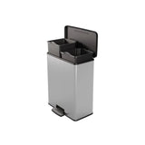 Curver deco bin duo pedalspand 26l+26l sølv metallic