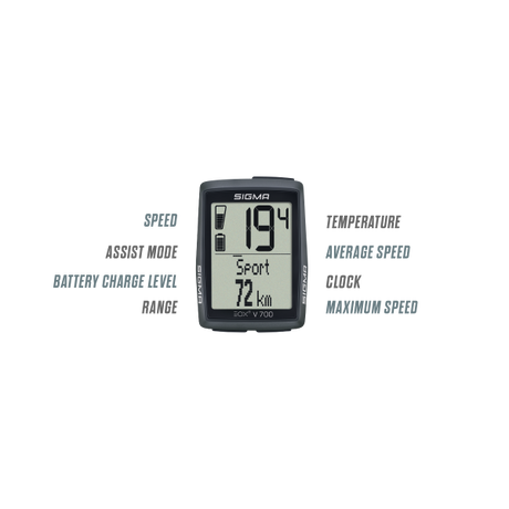 Sigma sport sigma cykelcomputer eox view 700