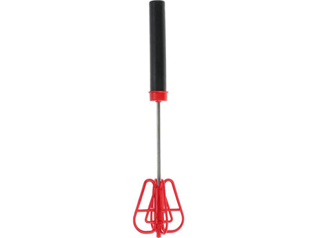 Fremragende husholdningsartikler piskeris plast med rustfrit stål 26x6x6cm rød
