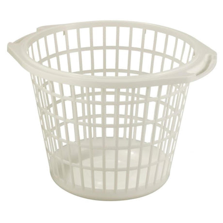 Soltøj basic vasketøjskurv rund 48cm hvid