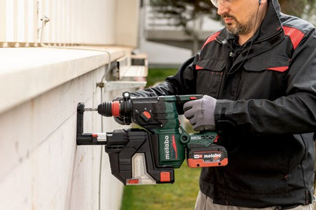 Metabo kh 18 ltx bl 28 q sæt isa | akku borehammer | 18v | integreret støvudsugning | ekskl. batteri og oplader | i metabox 185 xl - 601715900