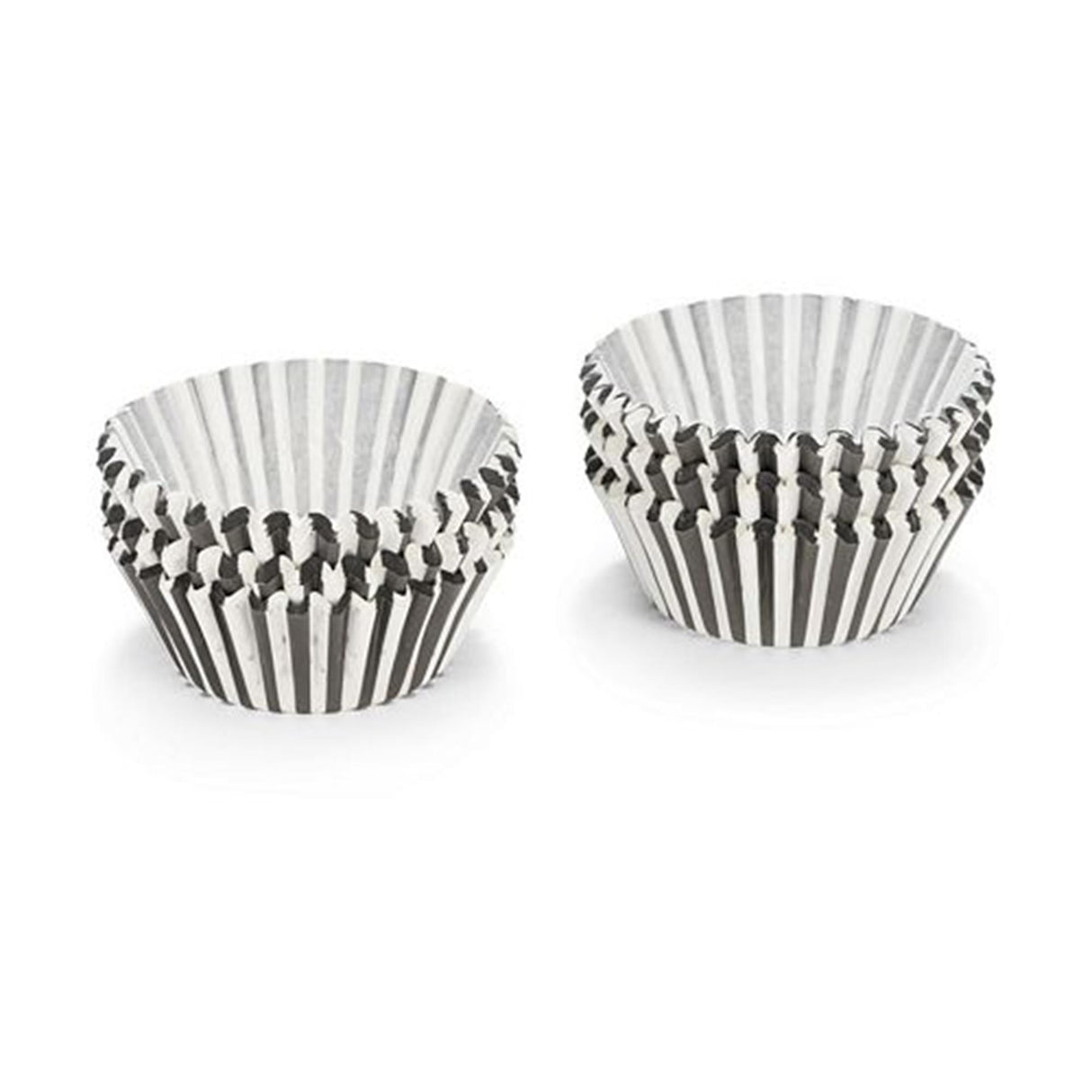Patisse muffinsforme papir sort og hvid stribet 200 stk 5cm