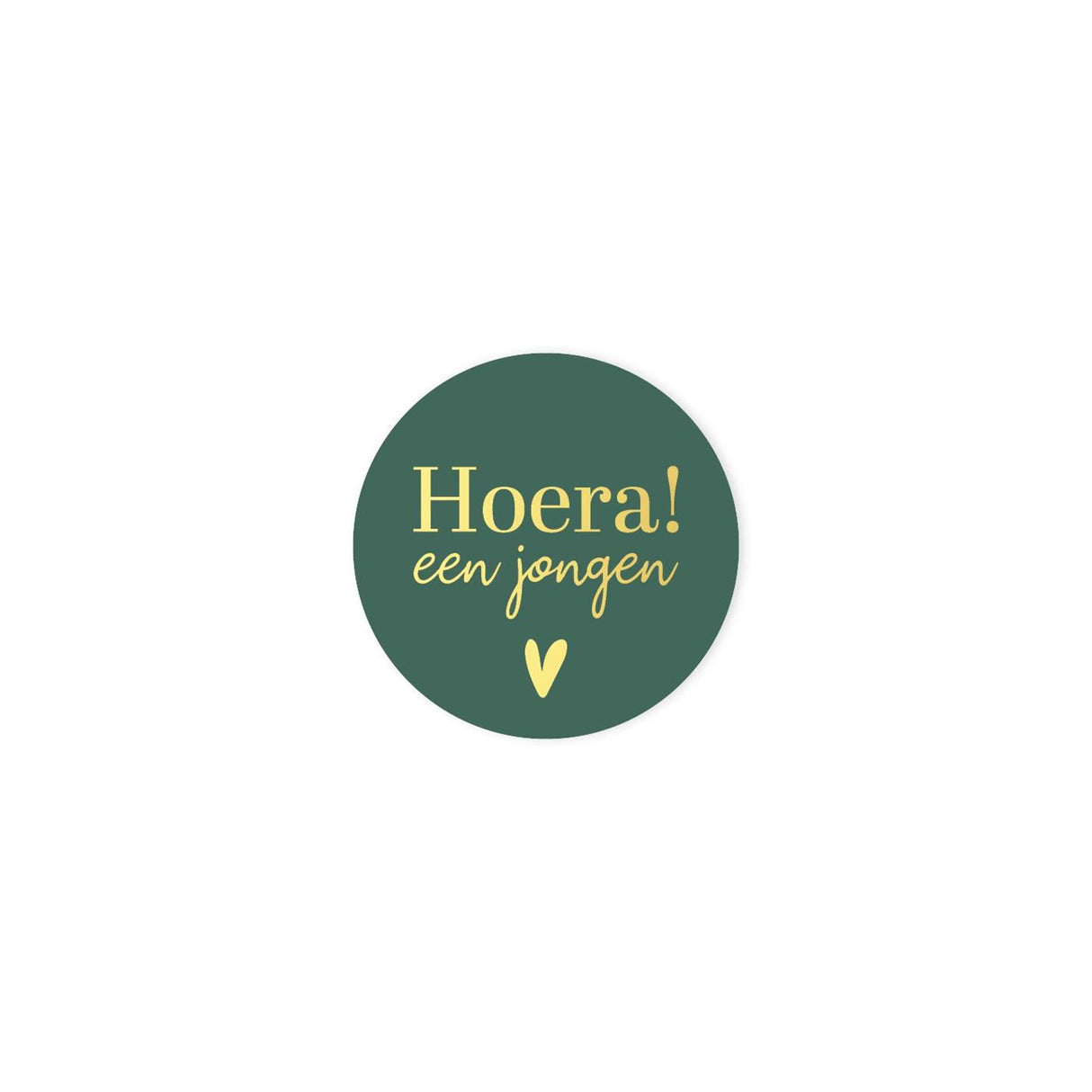 Kassaplan stickers hoera een jongen ø40mm rol a 250 stuks