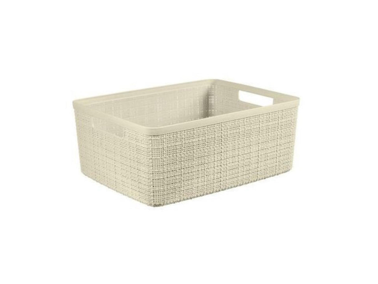 Curver jute opbevaringskurv - m - 12 liter - råhvid