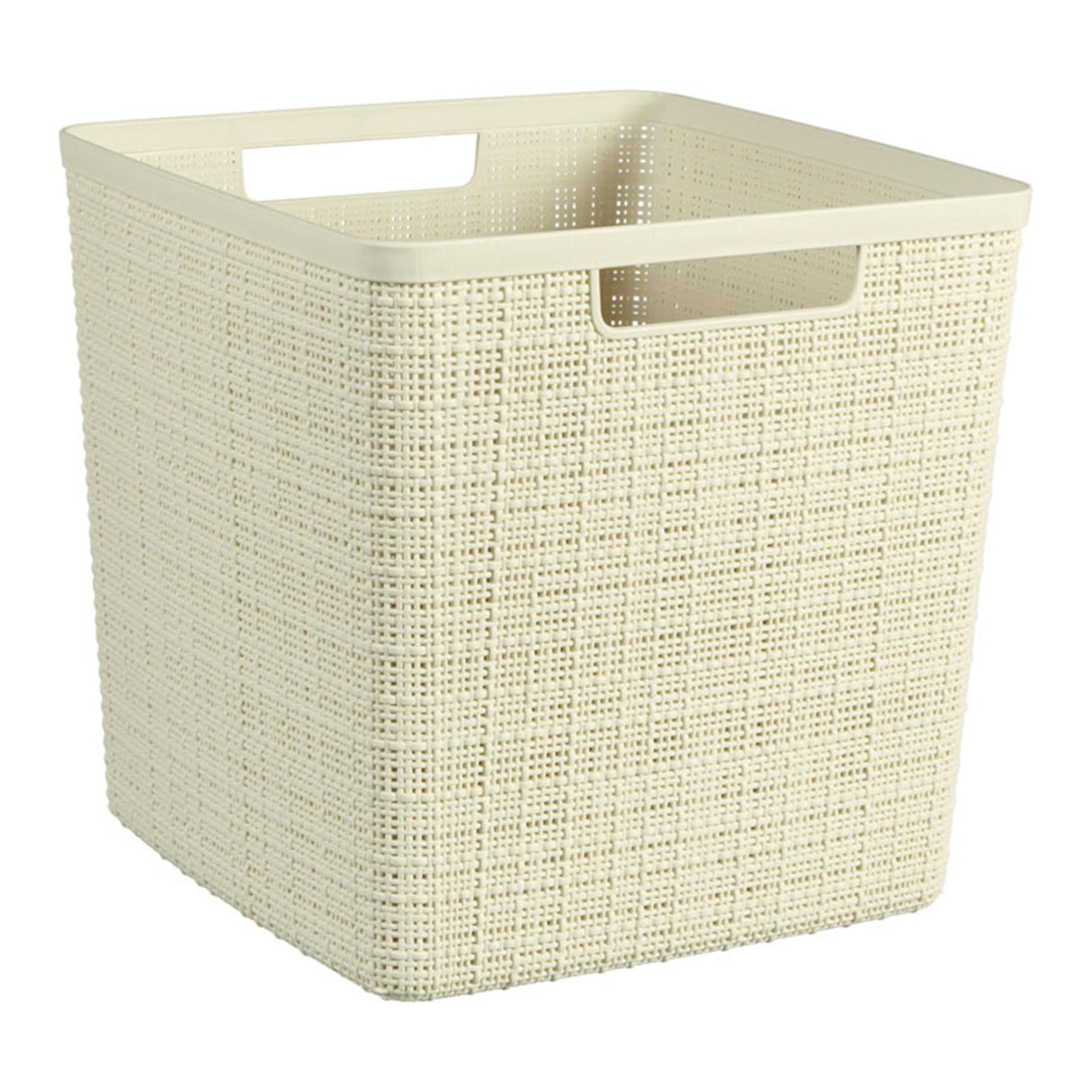 Curver jute opbevaringskurv terning - 17 liter - råhvid