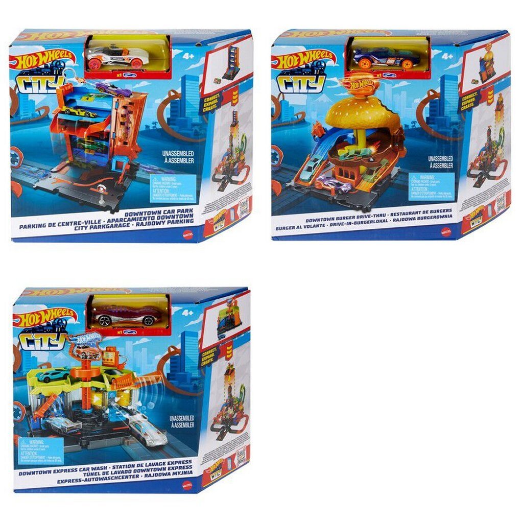 Mattel hot wheels city downtown legesæt assorteret