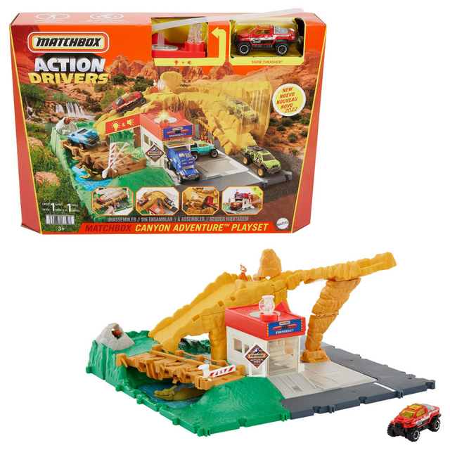 Mattel matchbox action drivers canyon adventure speelset
