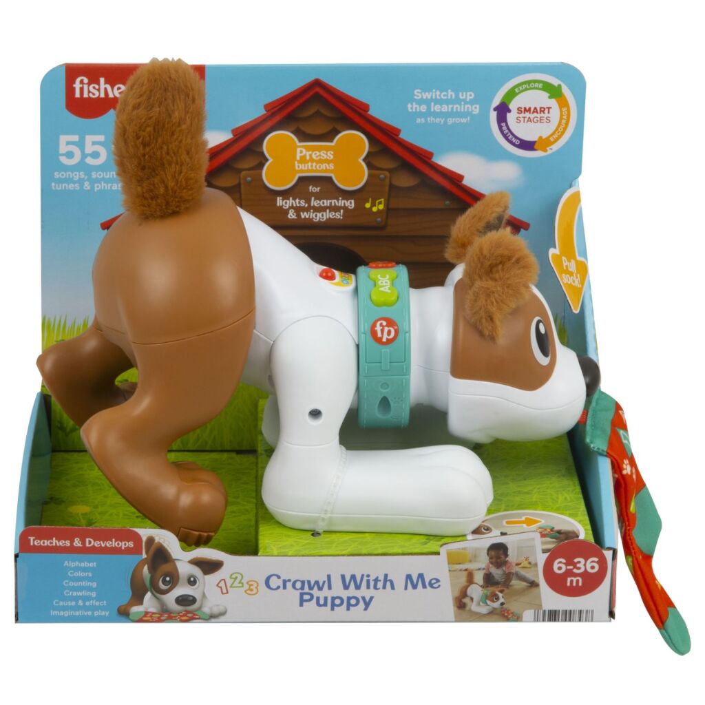 Fisher price kravle med mig hvalp + lys og lyd
