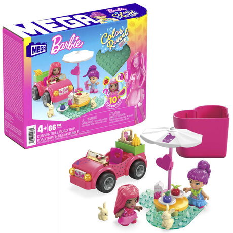 Mega Bloks Mega Barbie Color Reveal Cabriolet byggelegetøj