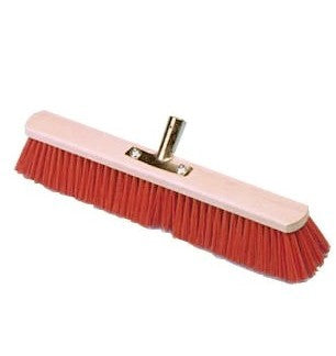 Producten bezem 60cm rood nylon plusstokhouder