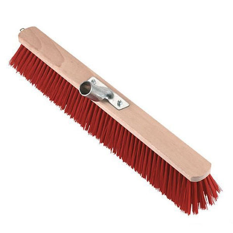 Producten bezem 100cm nylon rood plusstokhouder