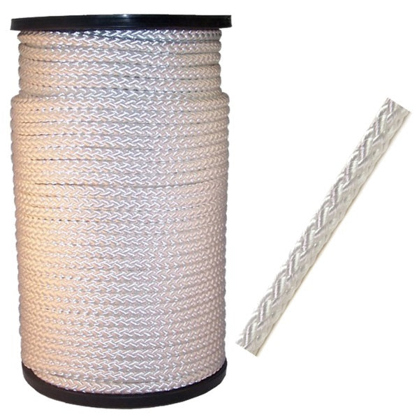 Produkter nylon reb hvid flettet 6mm 200m