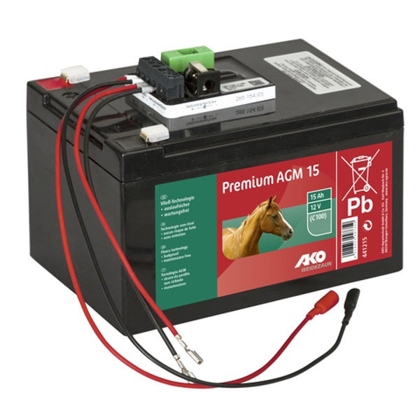 Ako produkter premium agm fleece batteri 15 ah komplet sæt