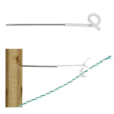 Ako produkter afstandsisolator 40cm curly tail hvid taske 5 stk