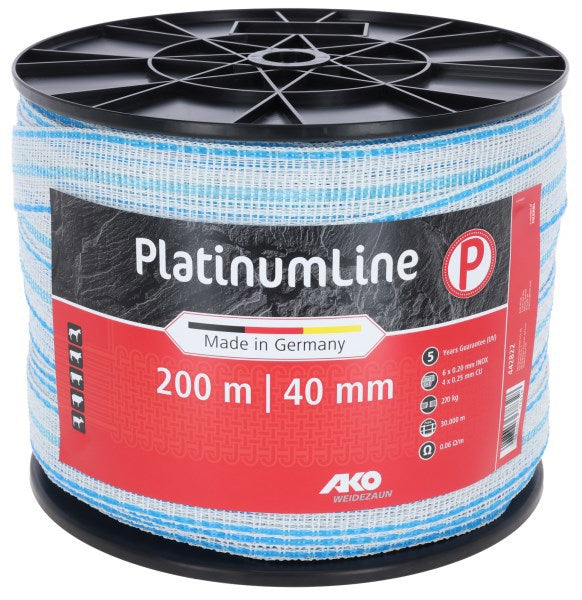 Ako produkter platinumline skræmmetape 40 mm hvid blå 200m