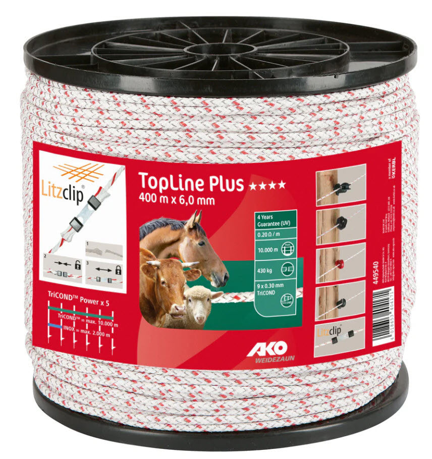 Ako produkter topline plus ledning 5 5 mm 400 m hvid rød 9x 0 28 m