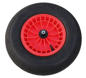 Fort produkter hjul 4 80 4 00x8 plast fælg rød aksel 13cm 2 lag