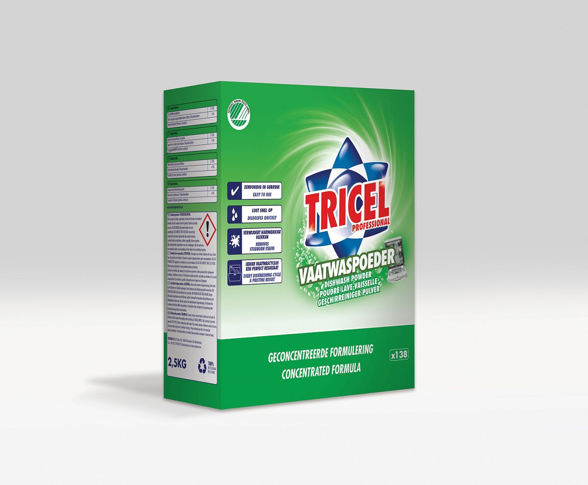 Tricel produkter opvaskemaskine pulver eco 2 5kg