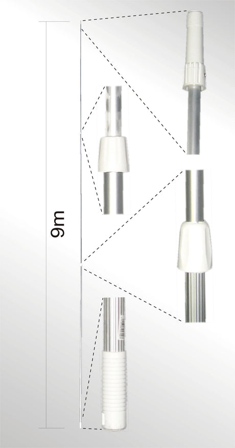 Mm eurotool producten telescoopsteel aluminium 3 x 3 00m 9m