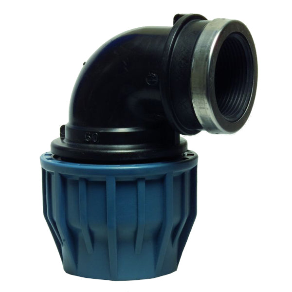 Produkter knee pe 90 plus indvendigt gevind 16mm x 1 2