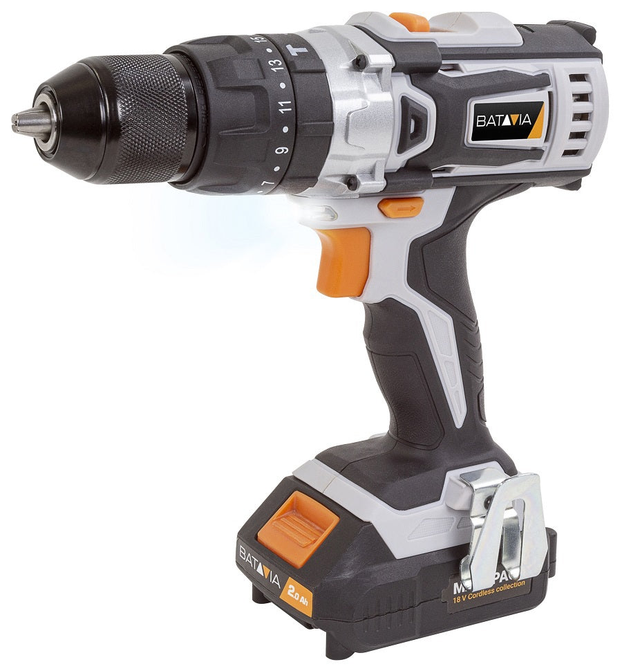 Batavia produkter maxxpack 18v akku slagboremaskine med 2x 2ah batterier