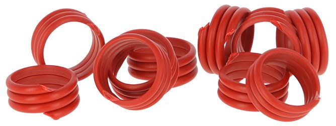 Produkter kyllingeringe 16mm rød 20 stk