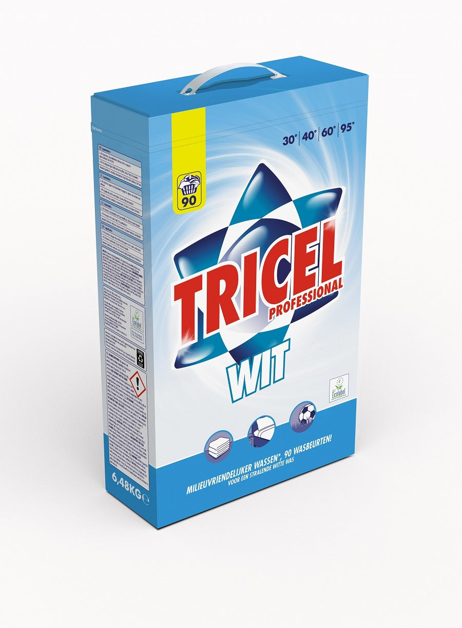 Tricel produkter vaskepulver hvid 6 48kg